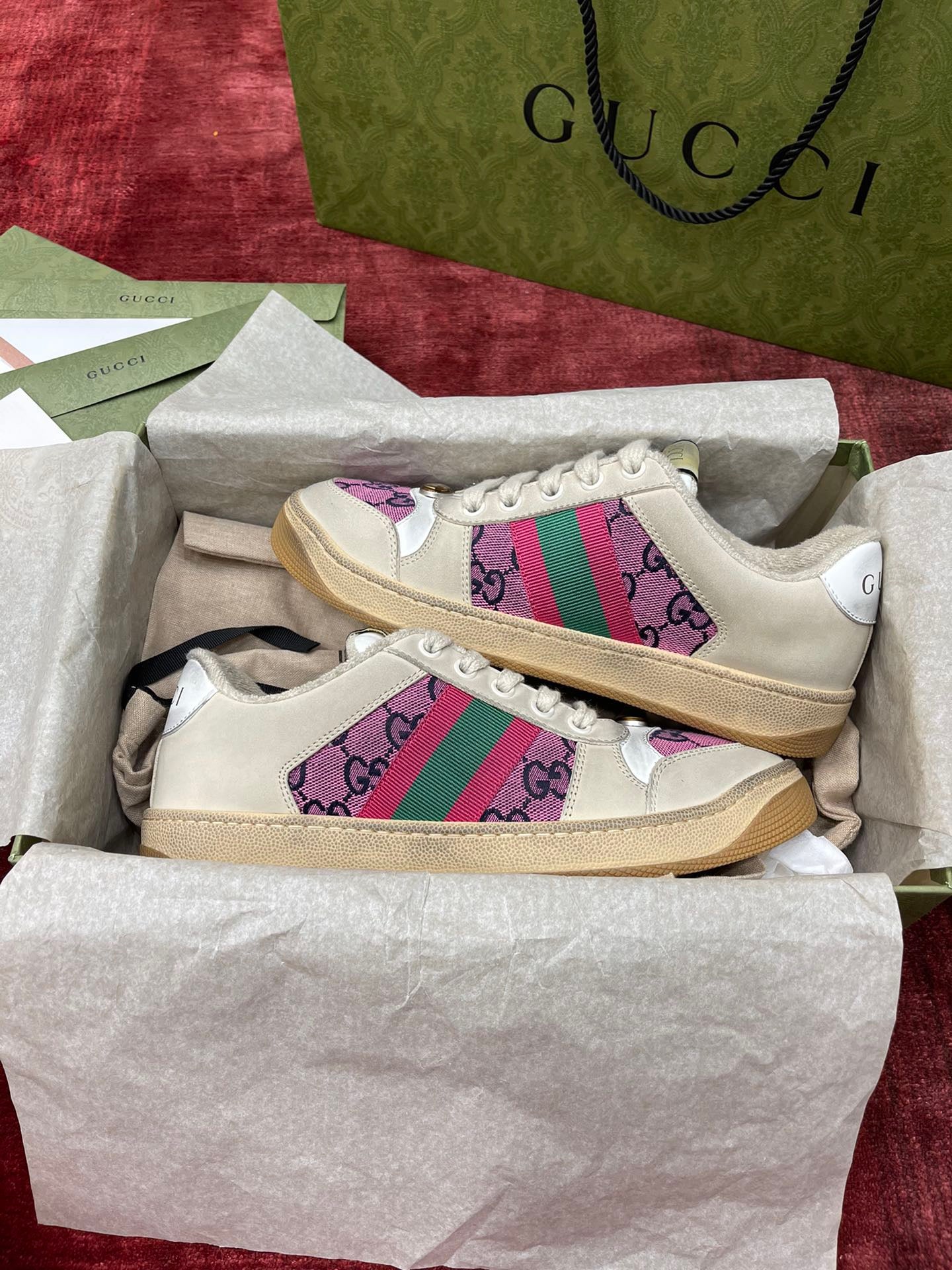 GG SCREENER LEATHER SNEAKERS