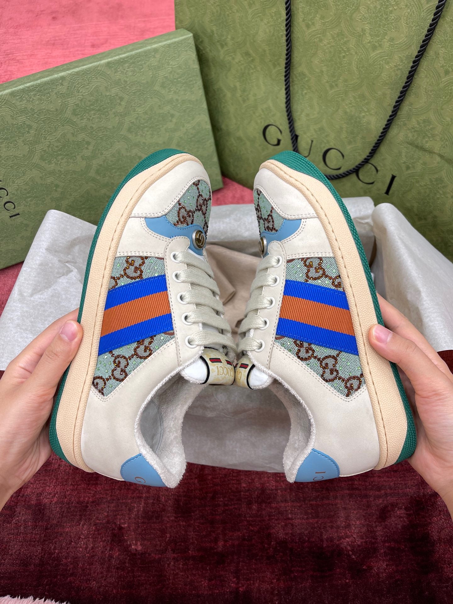 GG SCREENER LEATHER SNEAKERS