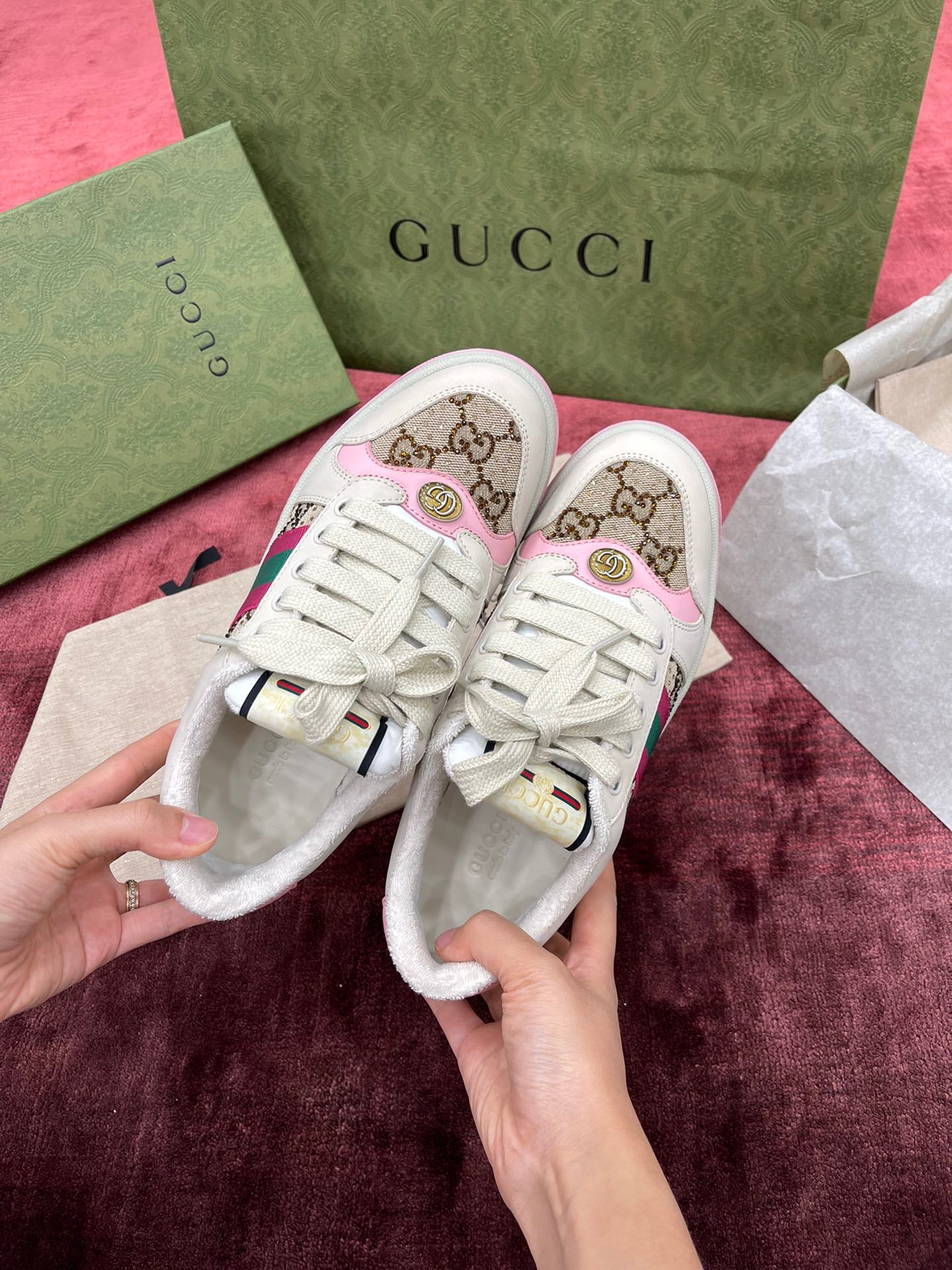 GG SCREENER LEATHER SNEAKERS