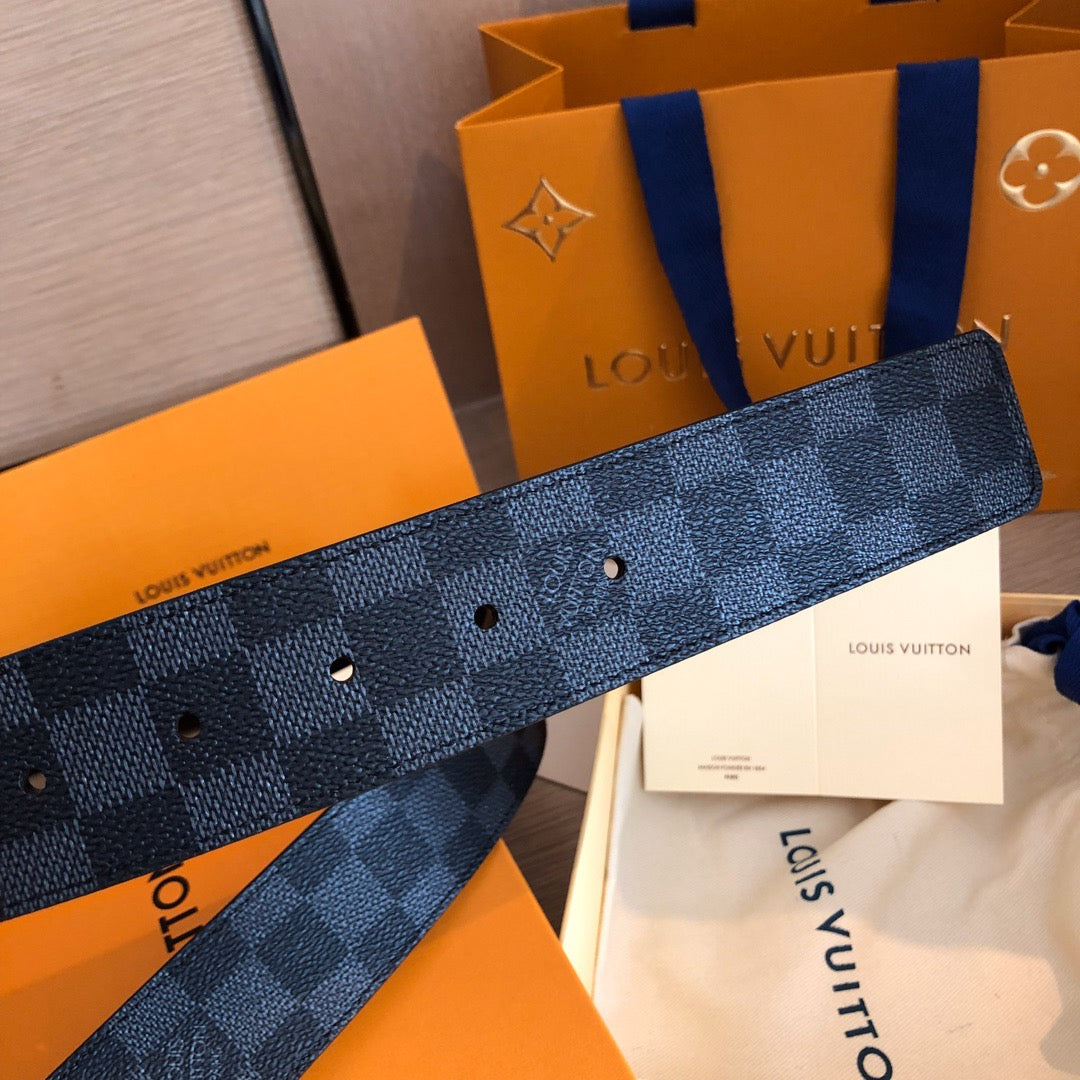 LOU INITIALS 40MM MATTE BLACK BELT