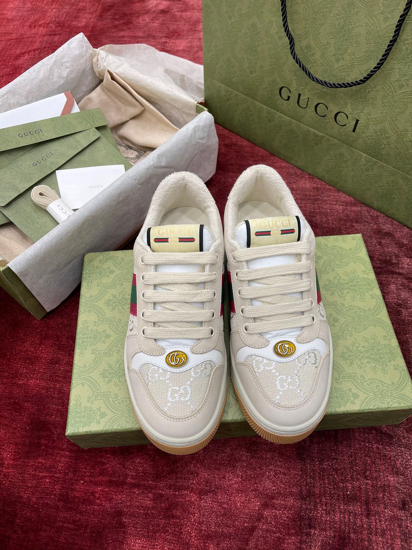 GG SCREENER LEATHER SNEAKERS