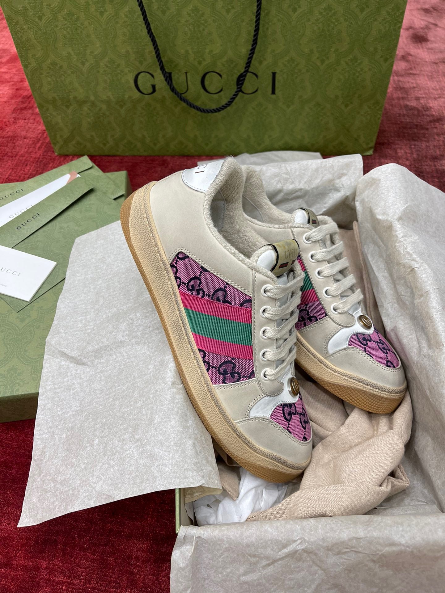 GG SCREENER LEATHER SNEAKERS