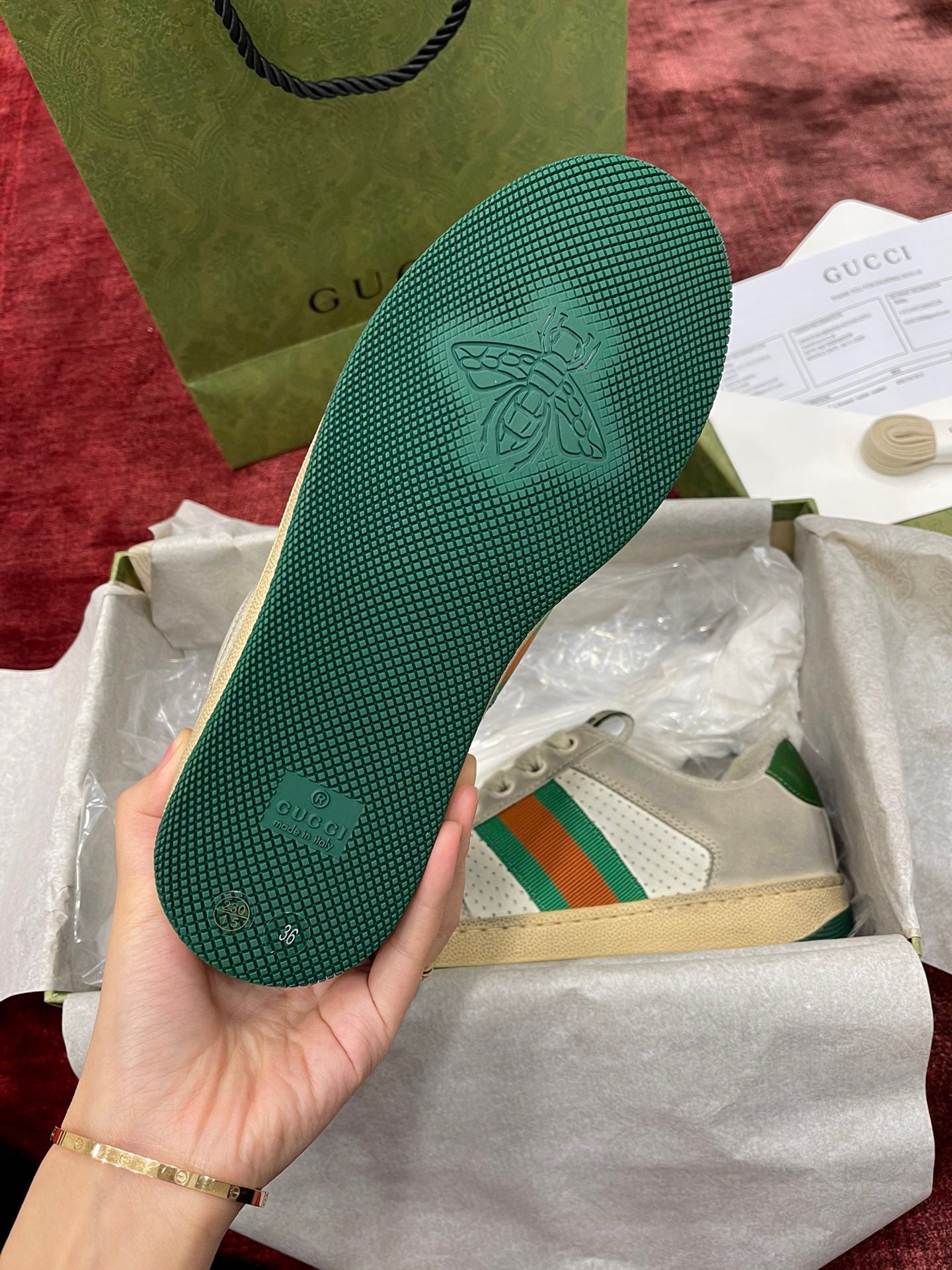 GG SCREENER LEATHER SNEAKERS