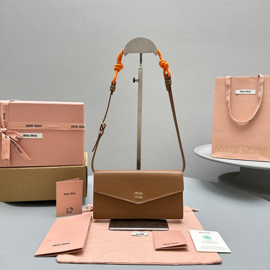 MIU M SHOULDER STRAP WALLET