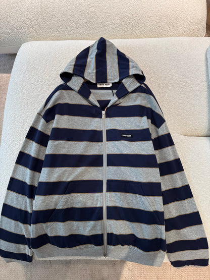 MIU M ZIP HOODIE