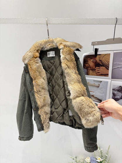 BRUNELLO C FOX FUR PARKA