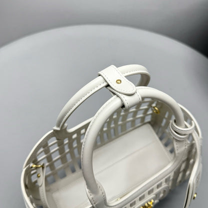MIU M LEATHER BASKET BAG
