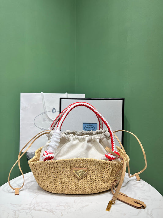 PD RAFFIA CROCHET BAG