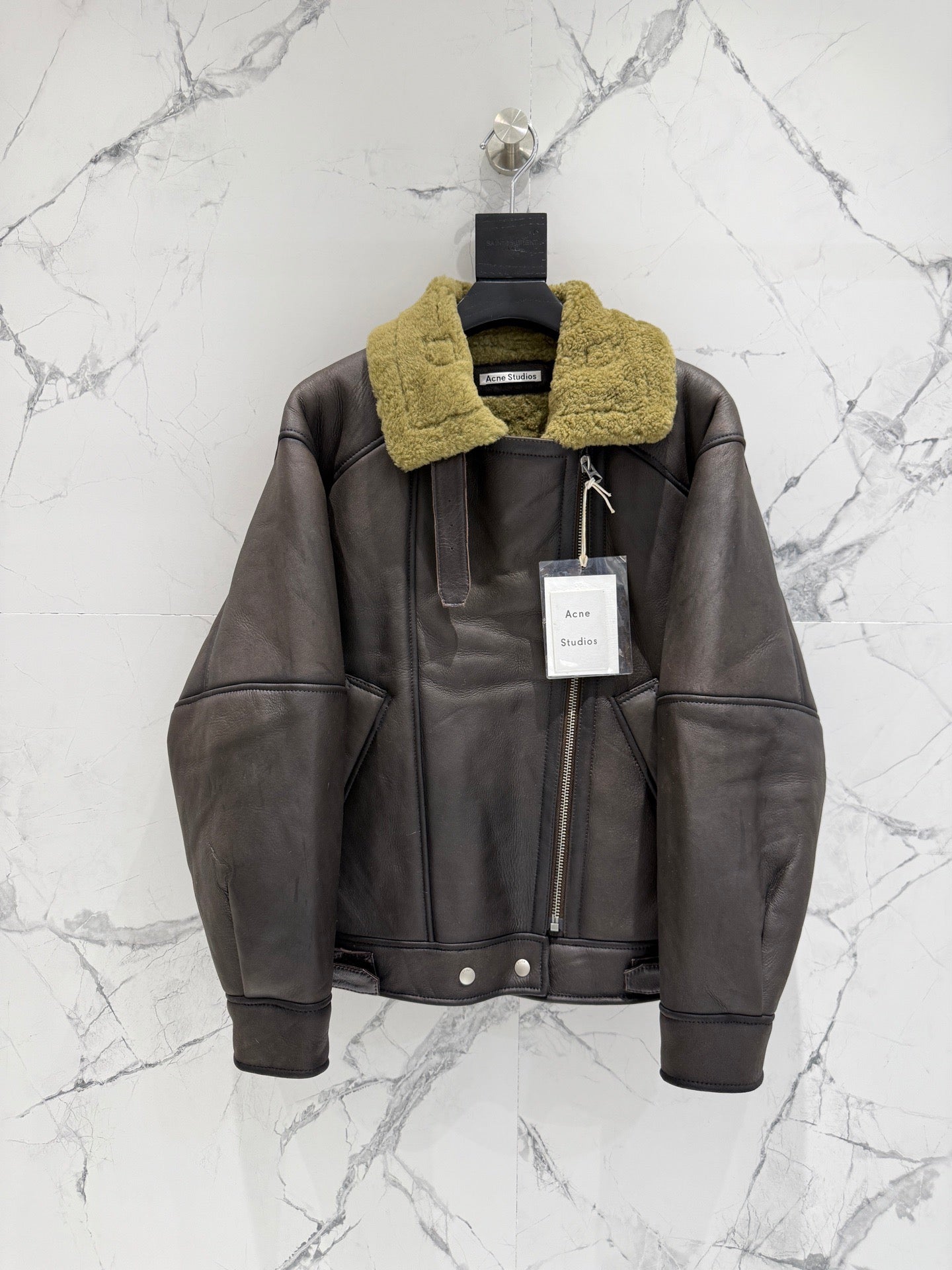 ACNE LEATHER PARKA