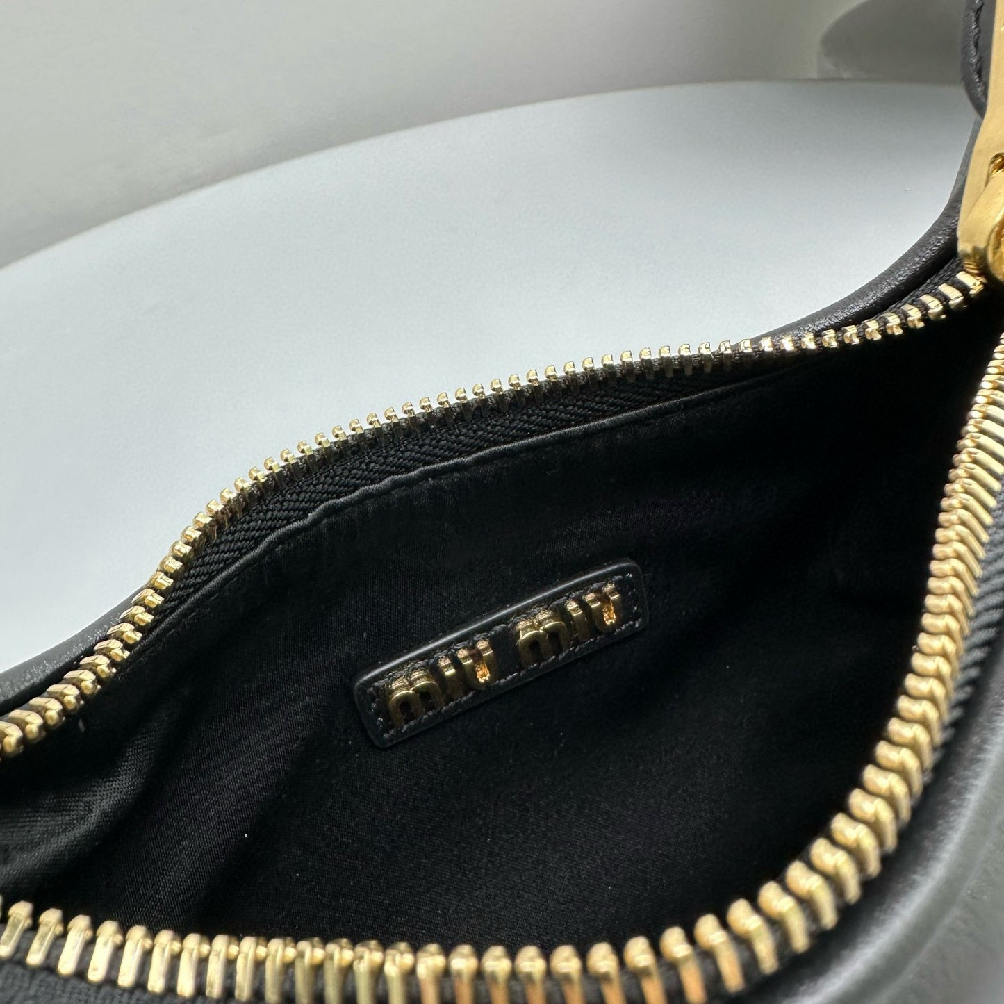 MIU M LEATHER HOBO BAG