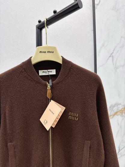 MIU M ZIP CARDIGAN