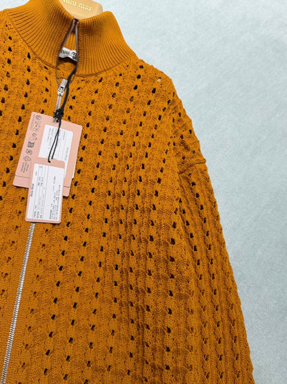 MIU M ZIP CARDIGAN