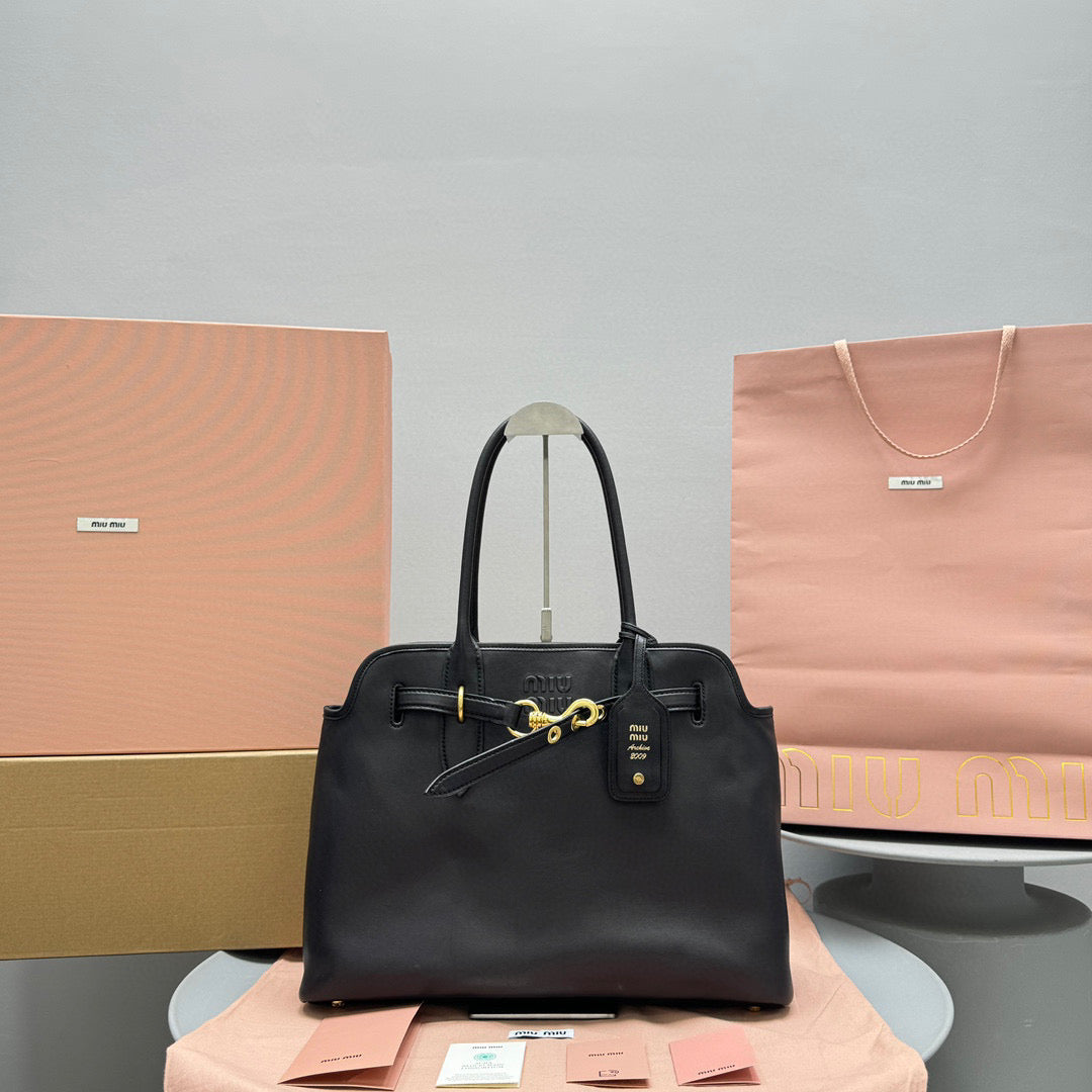 MIU M AVENTURE NAPPA LEATHER BAG