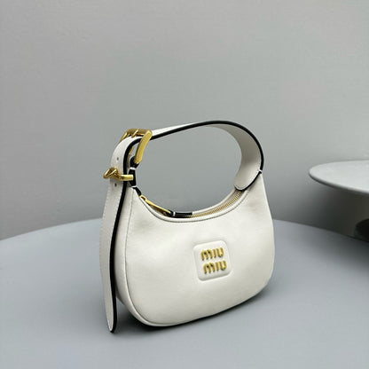 MIU M LEATHER HOBO BAG