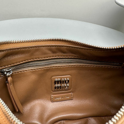 MIU M POCKET NAPPA LEATHER BAG