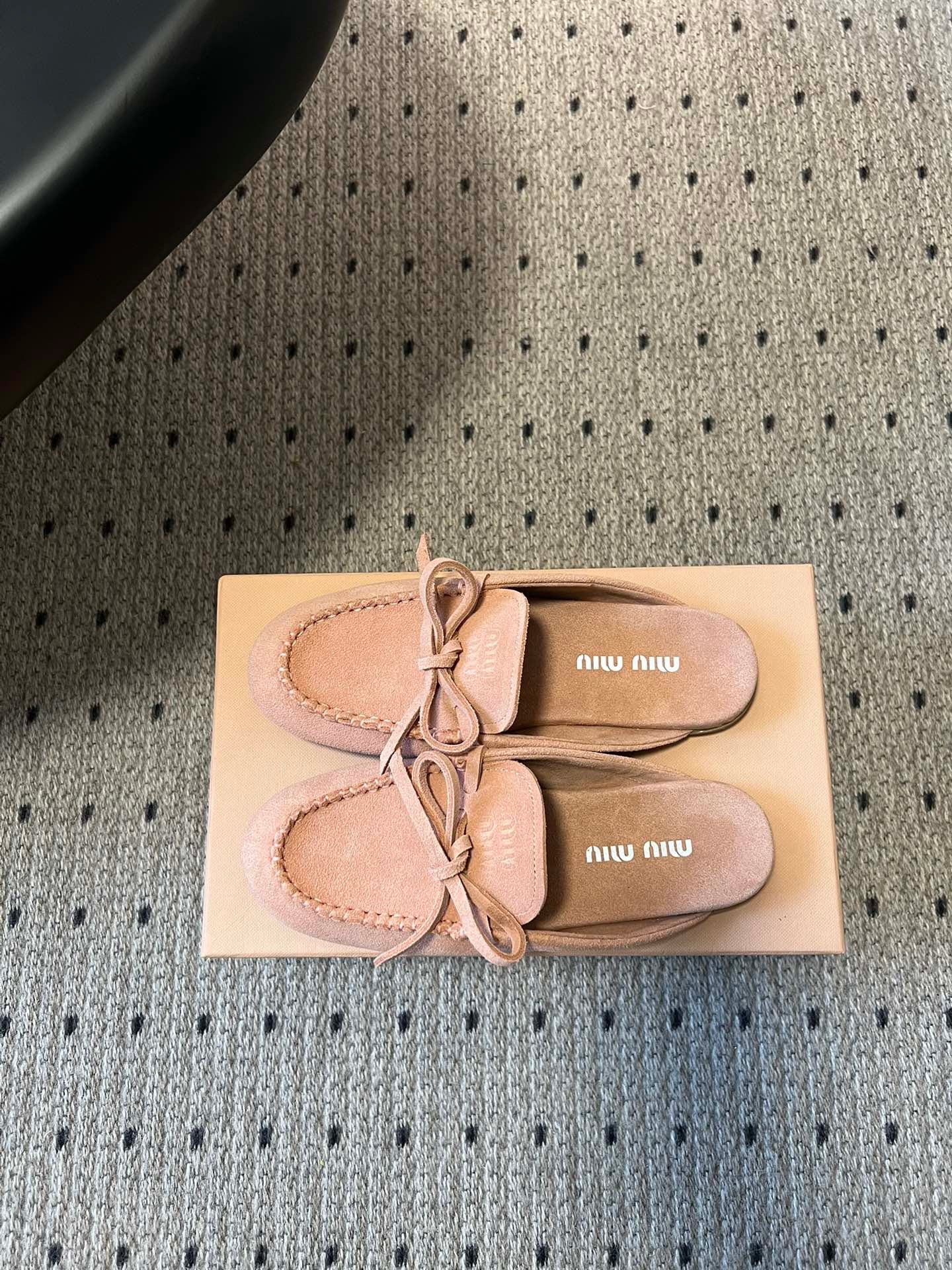 MIU M SUEDE MULES