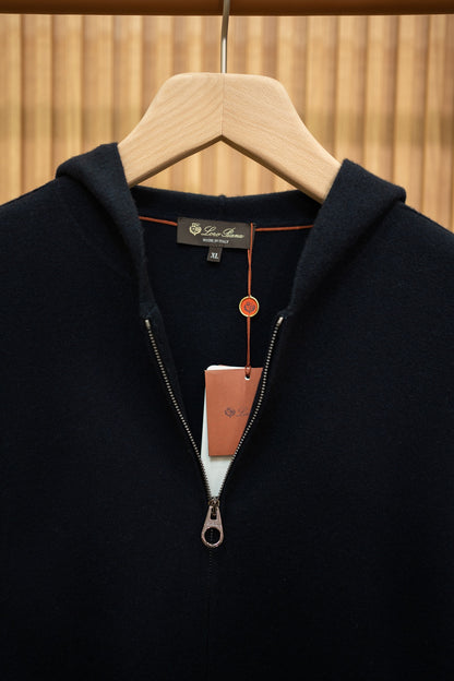 LORO P MERINO WOOL ZIP HOODIE
