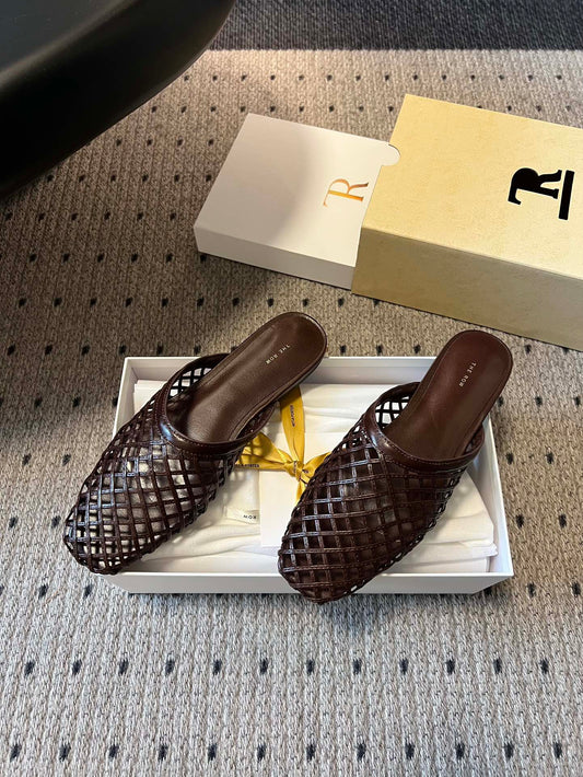 THE ROW LEATHER MULES