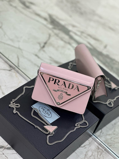 PD TRIANGLE LOGO BUFFED SHOULDER BAG