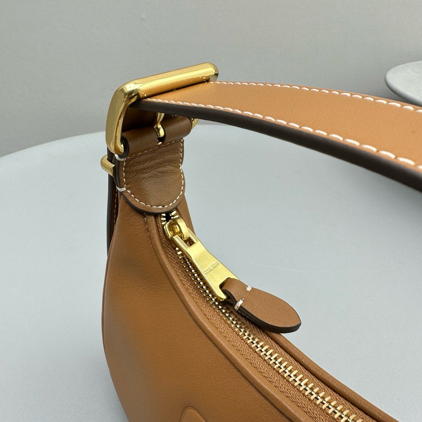 MIU M LEATHER HOBO BAG