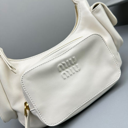 MIU M POCKET NAPPA LEATHER BAG