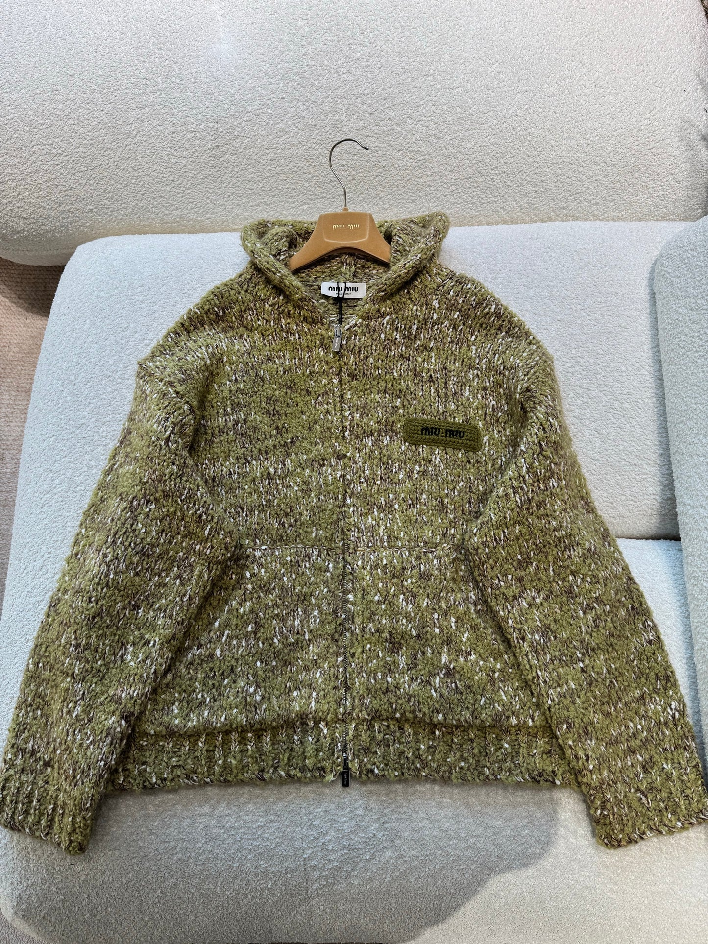 MIU M ZIP CARDIGAN