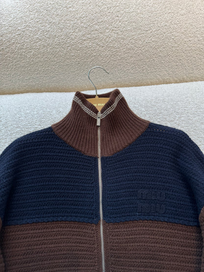 MIU M ZIP CARDIGAN