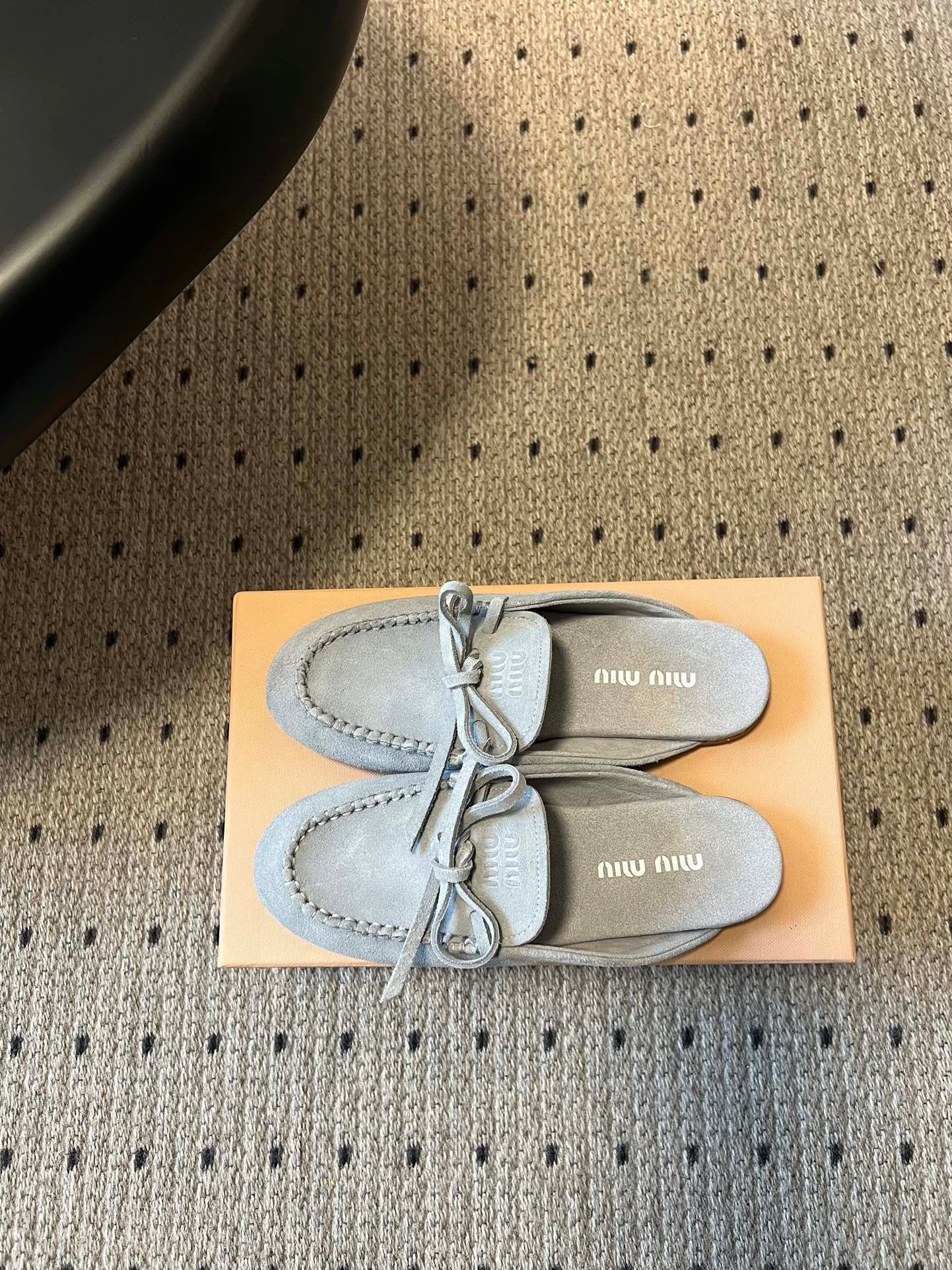 MIU M SUEDE MULES