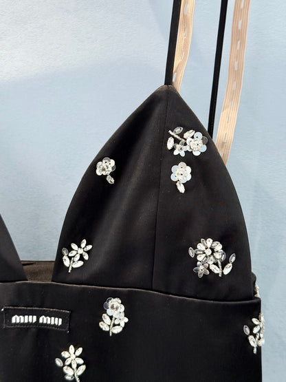 MIU M HAND EMBROIDERED DRESS