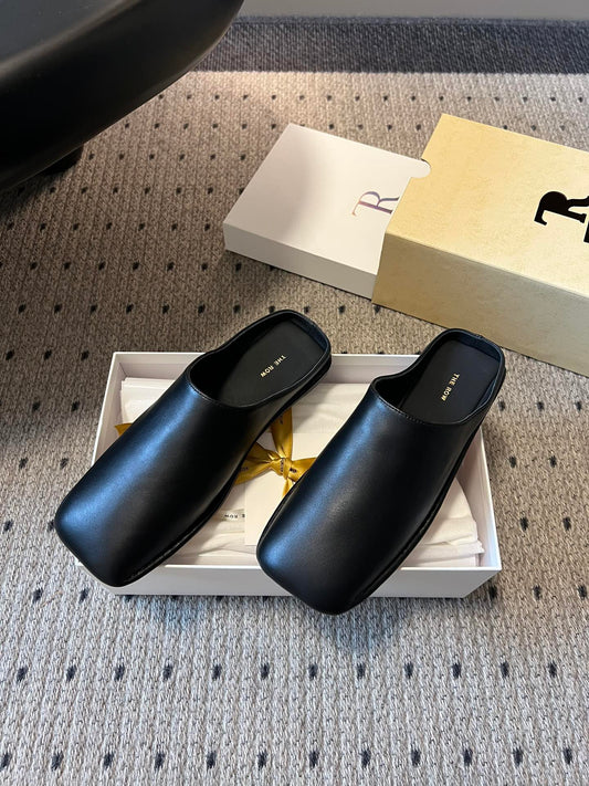 THE ROW LEATHER MULES