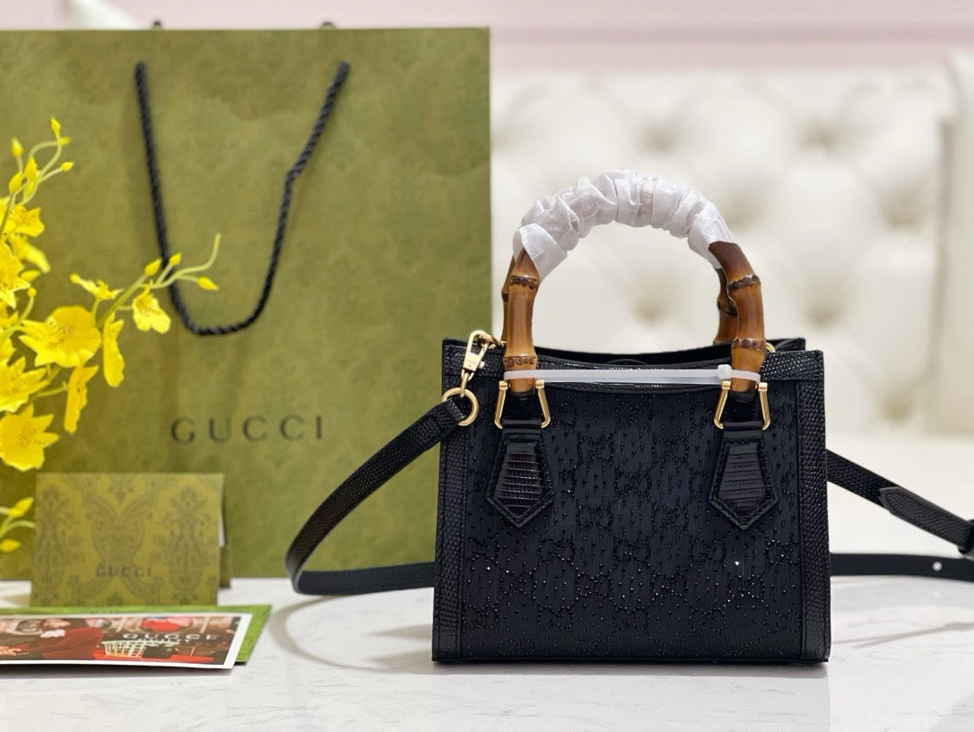 GG DIANA CRYSTALS SMALL TOTE BAG