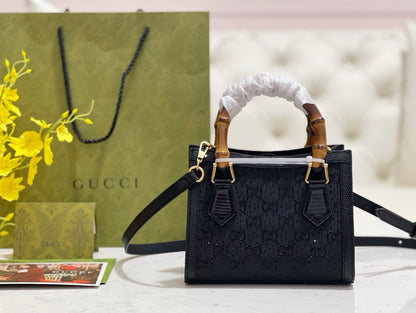 GG DIANA CRYSTALS SMALL TOTE BAG