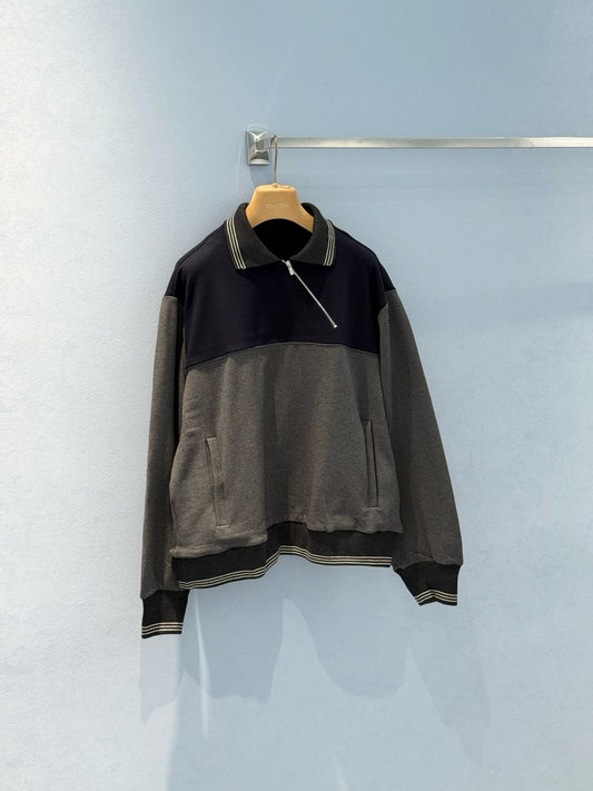 MIU M HALF ZIP SWEATSHIRT