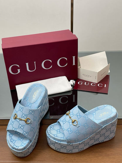GG WEDGE SANDALS