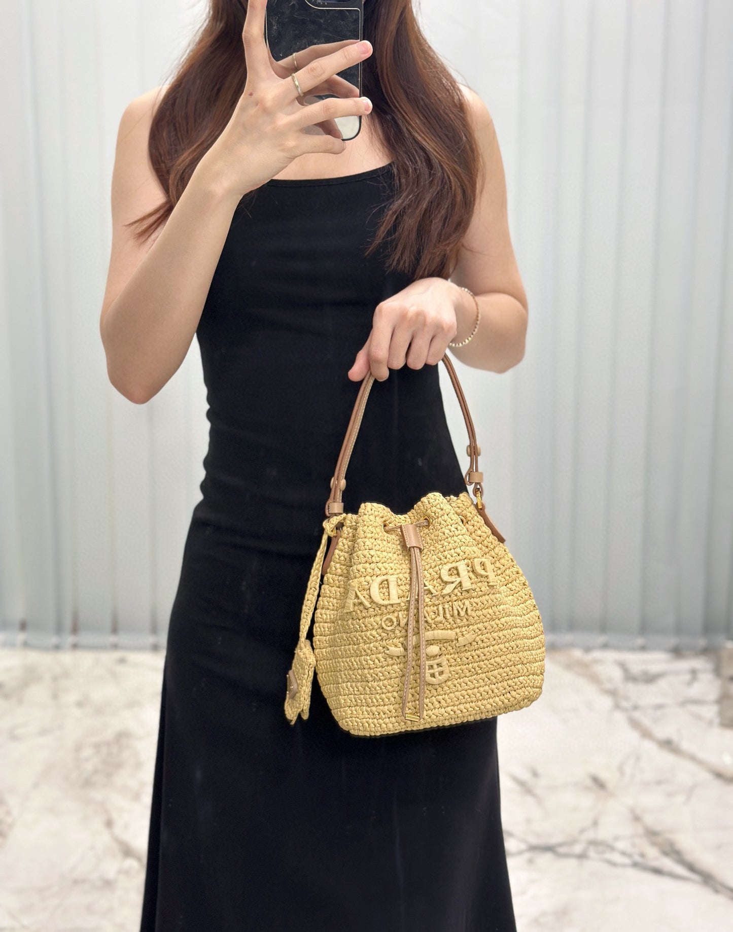 PD CROCHET MINI BUCKET BAG