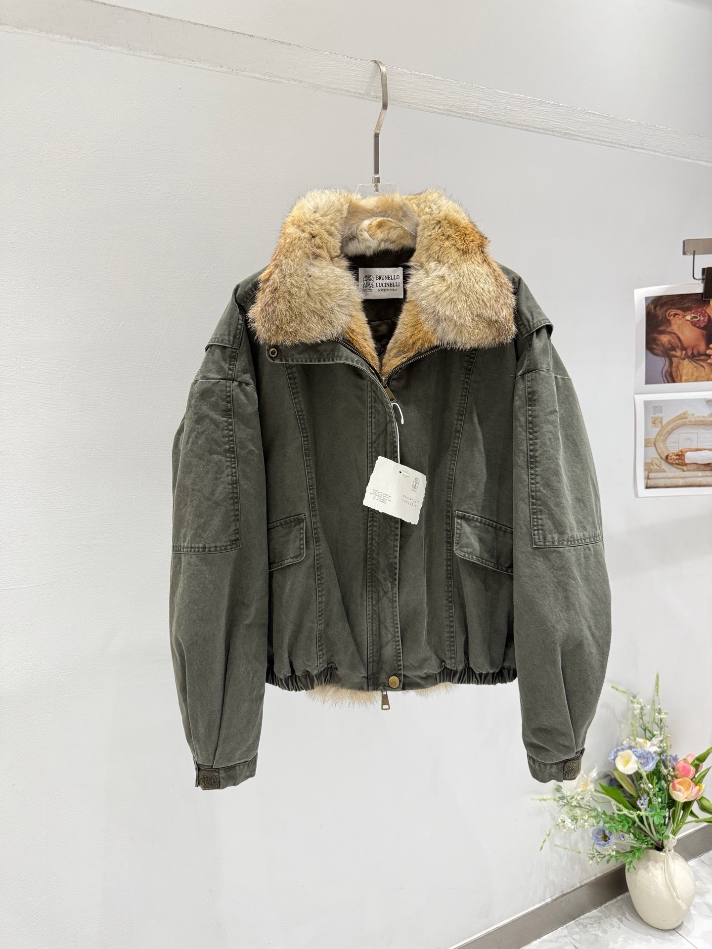 BRUNELLO C FOX FUR PARKA