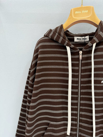 MIU M ZIP HOODIE