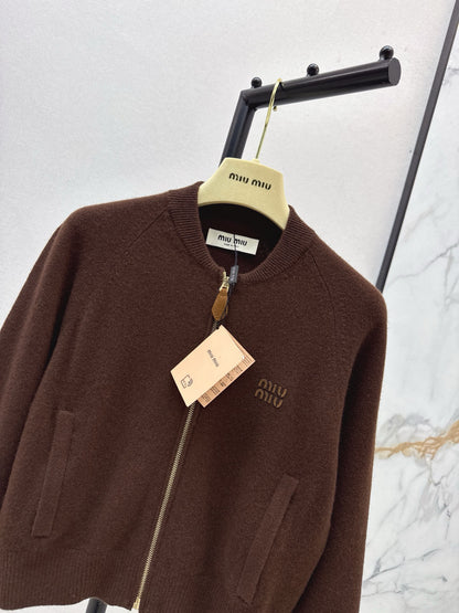 MIU M ZIP CARDIGAN