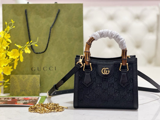 GG DIANA CRYSTALS SMALL TOTE BAG
