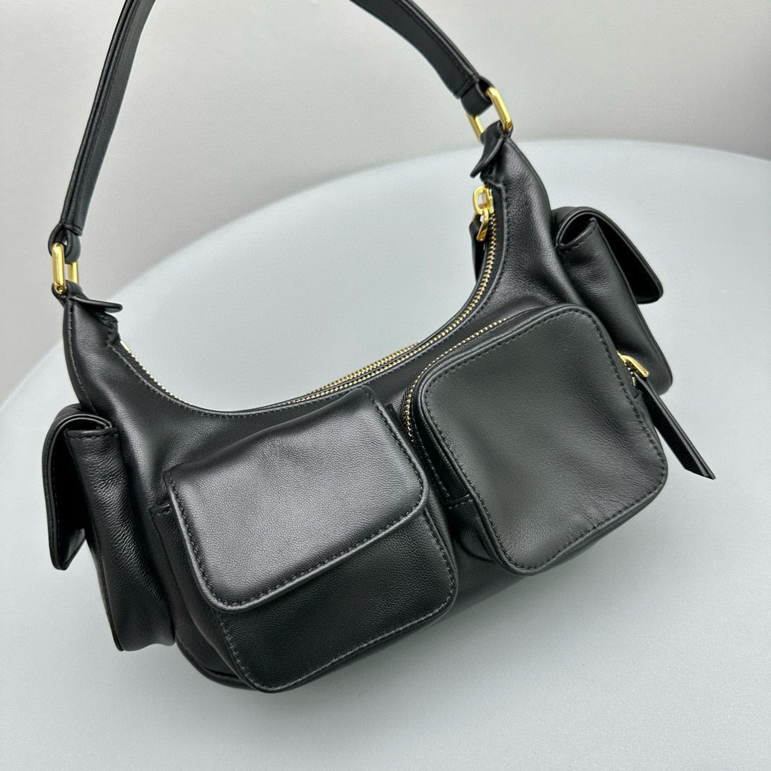 MIU M POCKET NAPPA LEATHER BAG