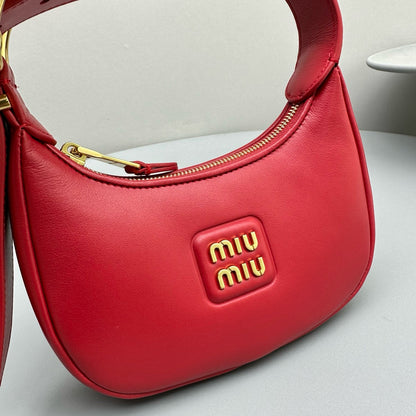 MIU M LEATHER HOBO BAG