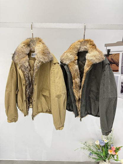 BRUNELLO C FOX FUR PARKA