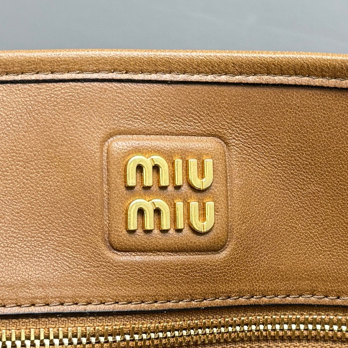 MIU M AVENTURE NAPPA LEATHER BAG