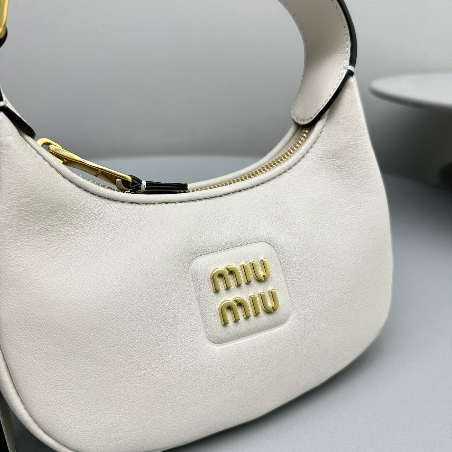 MIU M LEATHER HOBO BAG