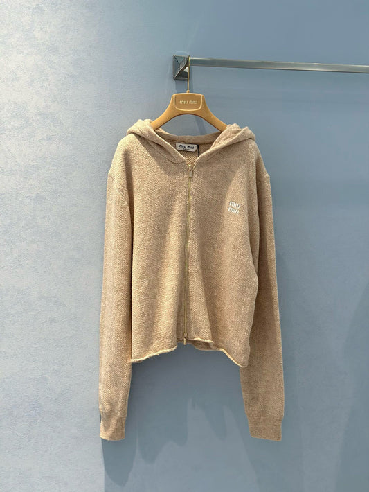 MIU M ZIP HOODIE