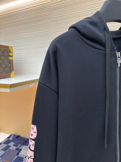 CHROME H ZIP HOODIE
