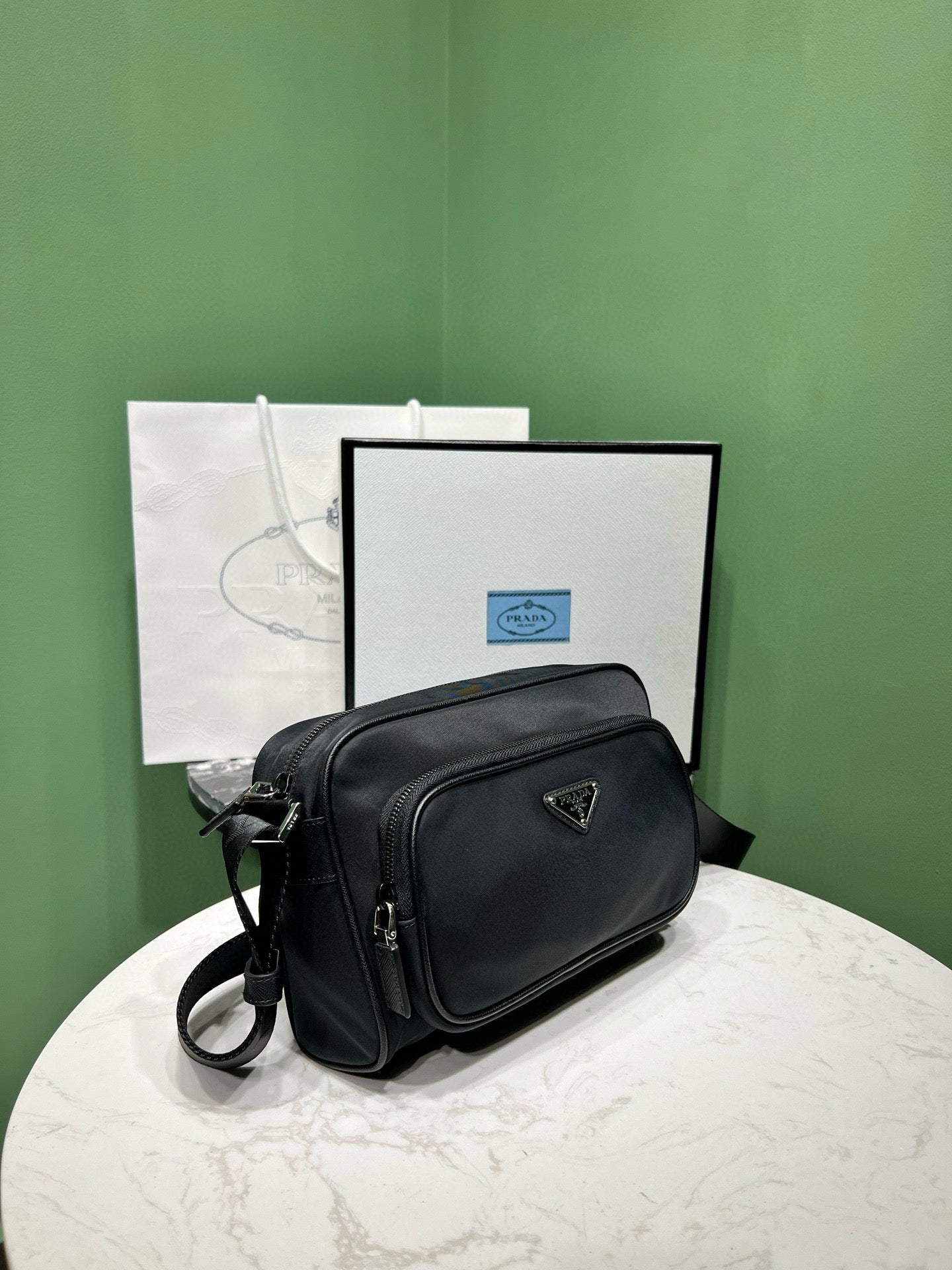 PD SMALL RE-NYLON SHOULDER BAG