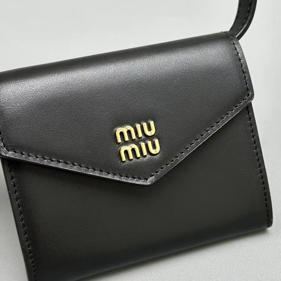 MIU M SHOULDER STRAP WALLET