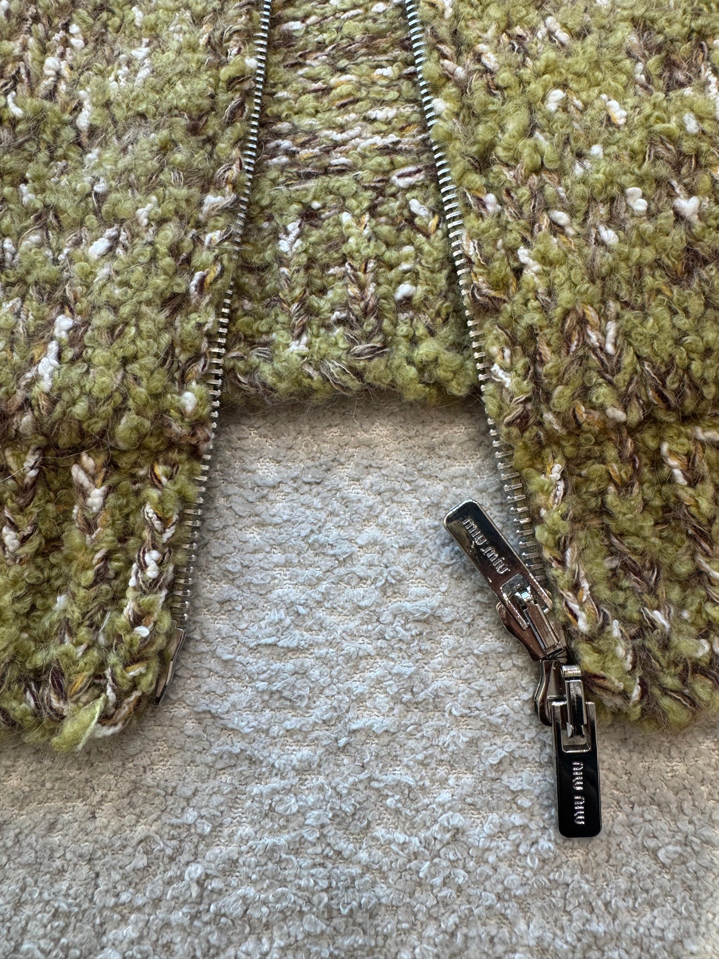 MIU M ZIP CARDIGAN