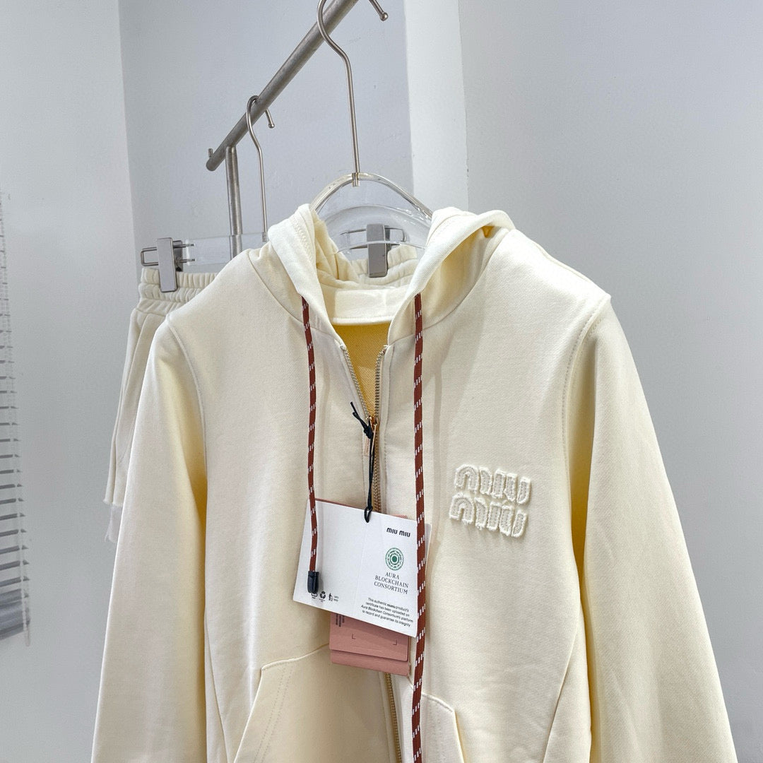 MIU M ZIP HOODIE